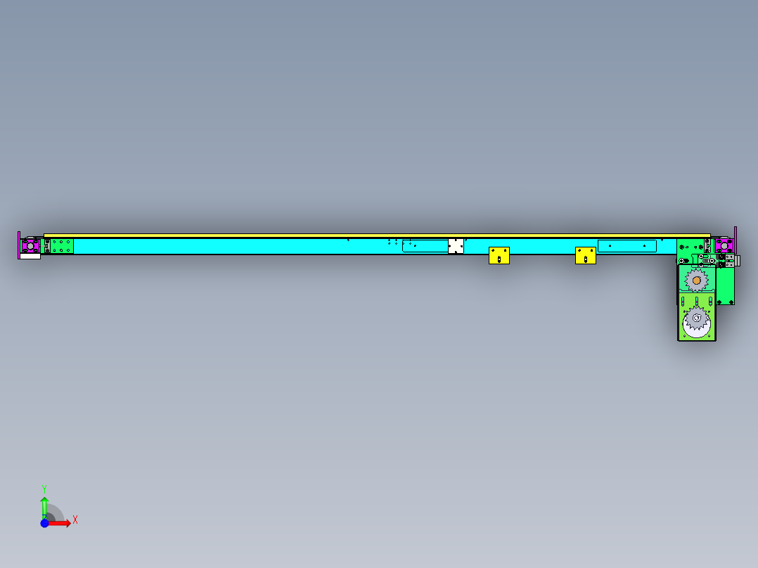 皮带流水线设计前视图