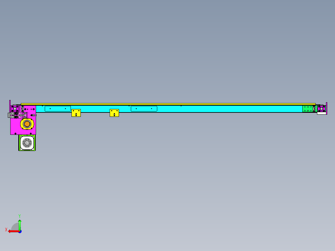 皮带流水线设计后视图