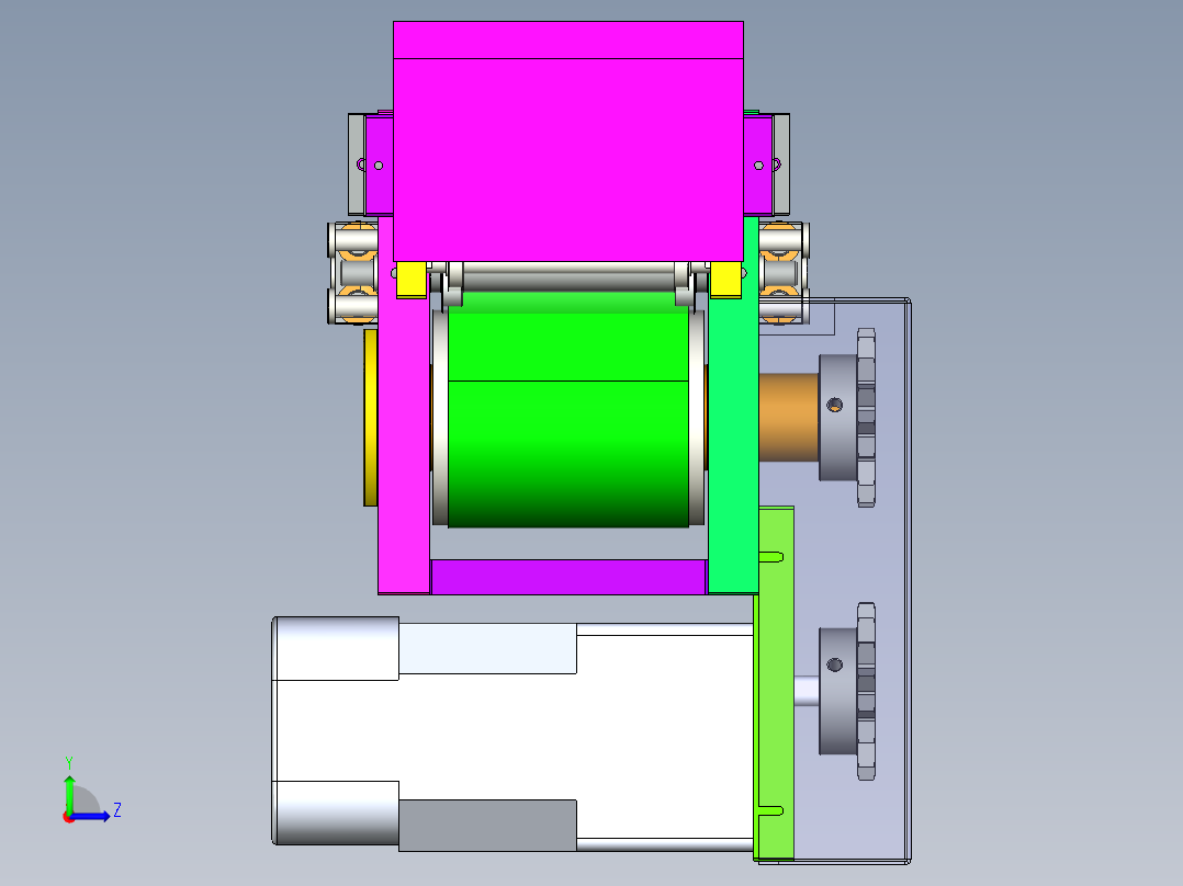 皮带流水线设计左视图