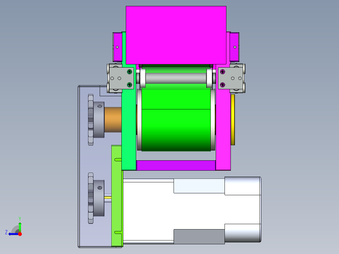 皮带流水线设计右视图