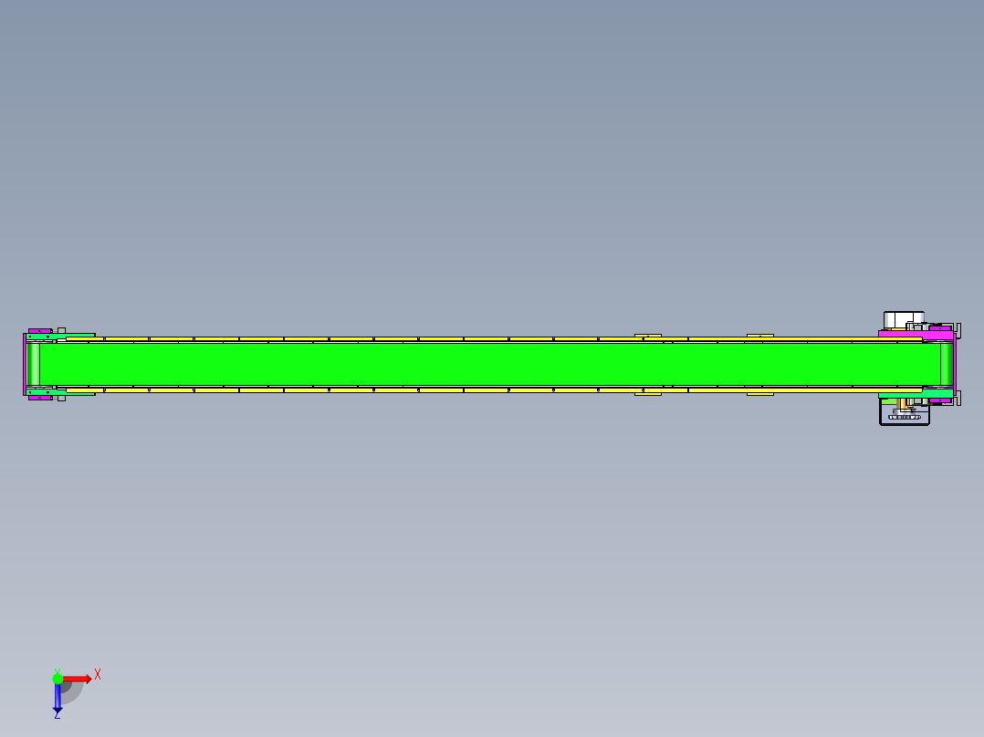 皮带流水线设计俯视图