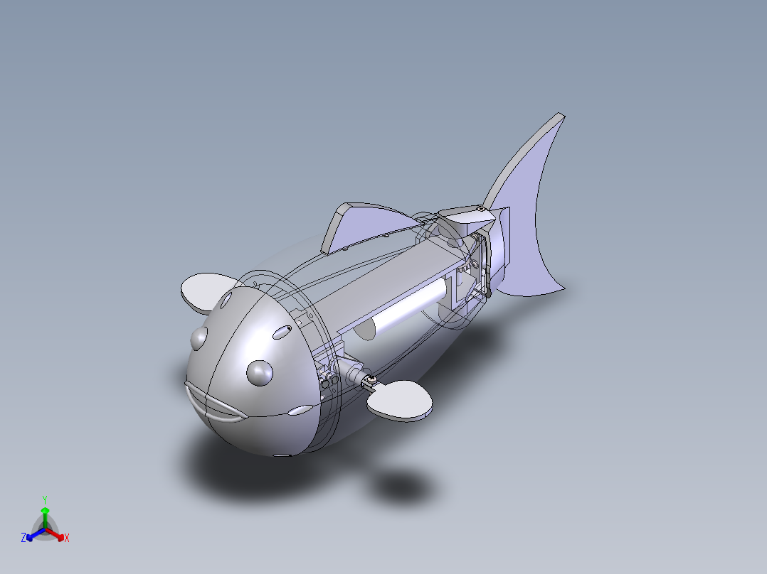 仿生鱼正等轴测图