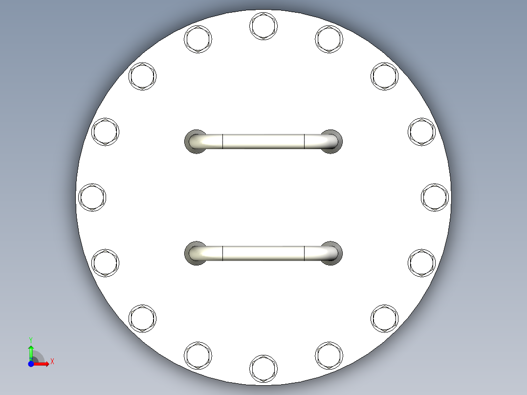 人孔manhole-pressure-dn350-1 8 STP IGS前视图