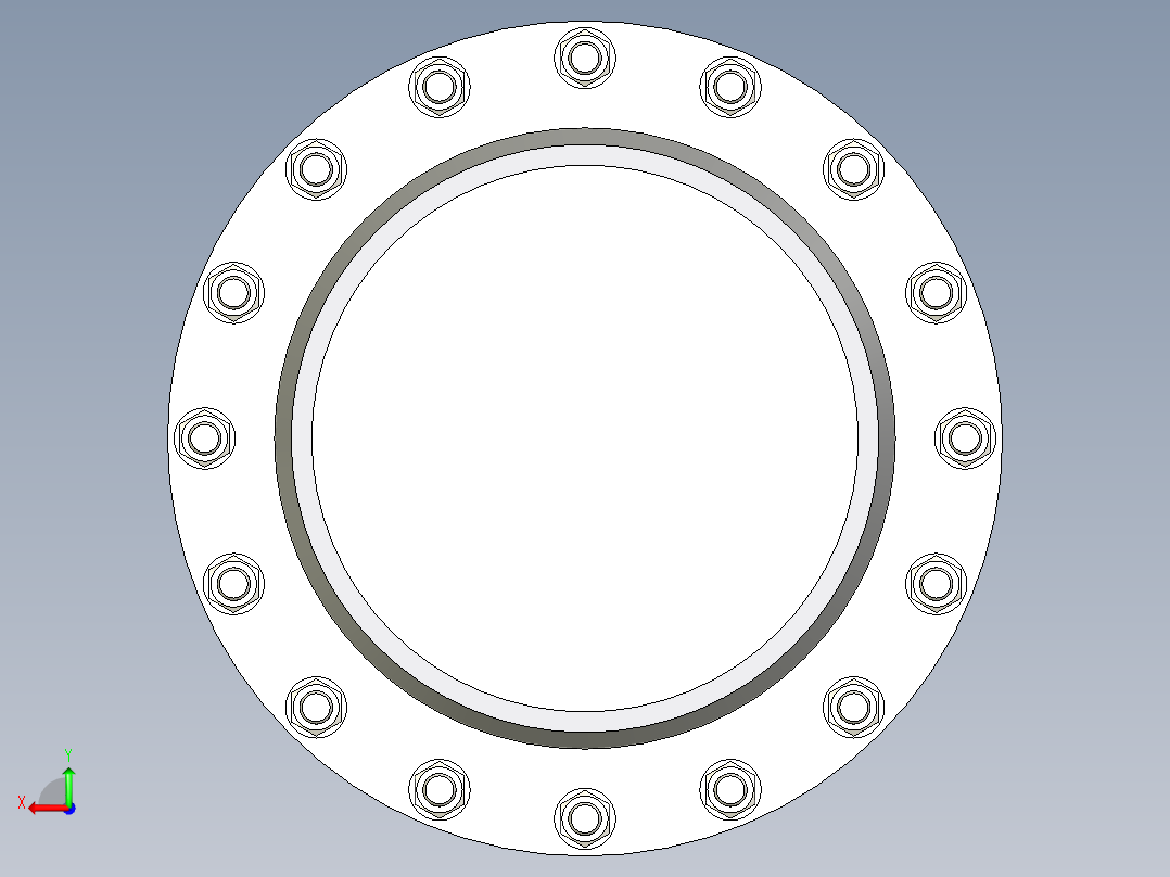 人孔manhole-pressure-dn350-1 8 STP IGS后视图