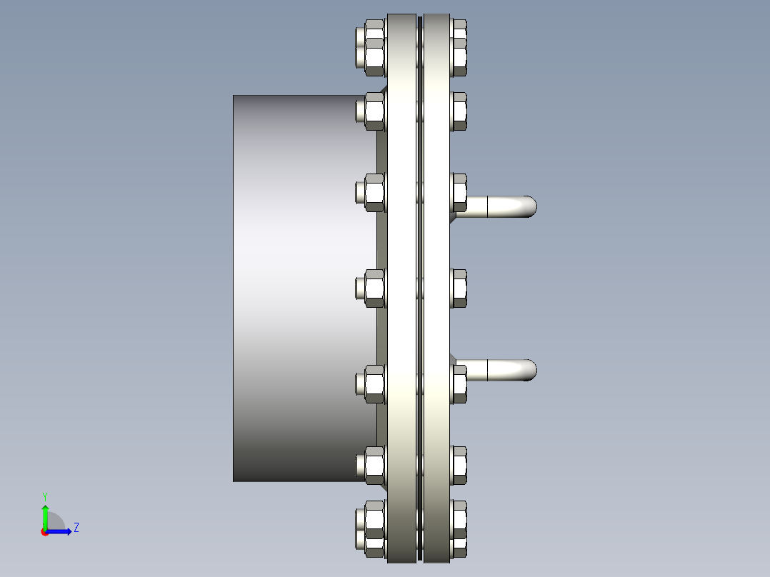 人孔manhole-pressure-dn350-1 8 STP IGS左视图