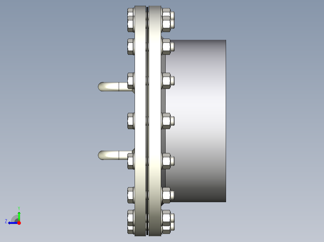 人孔manhole-pressure-dn350-1 8 STP IGS右视图