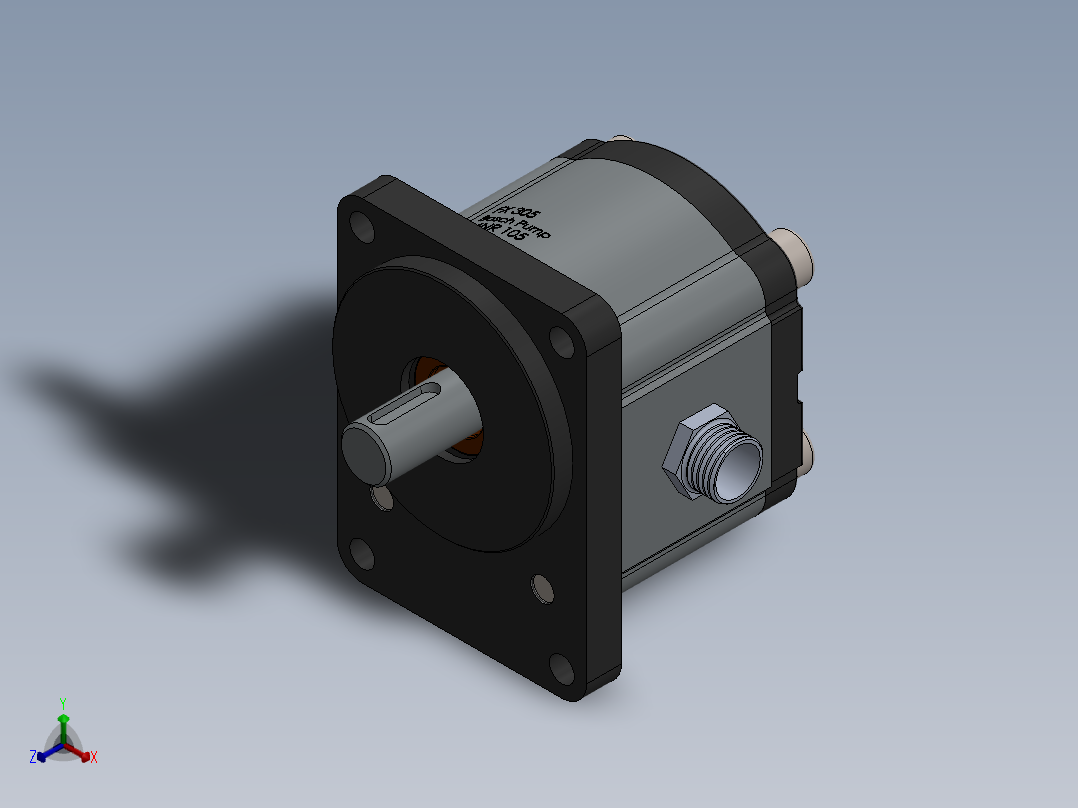 泵、水泵(117)正等轴测图