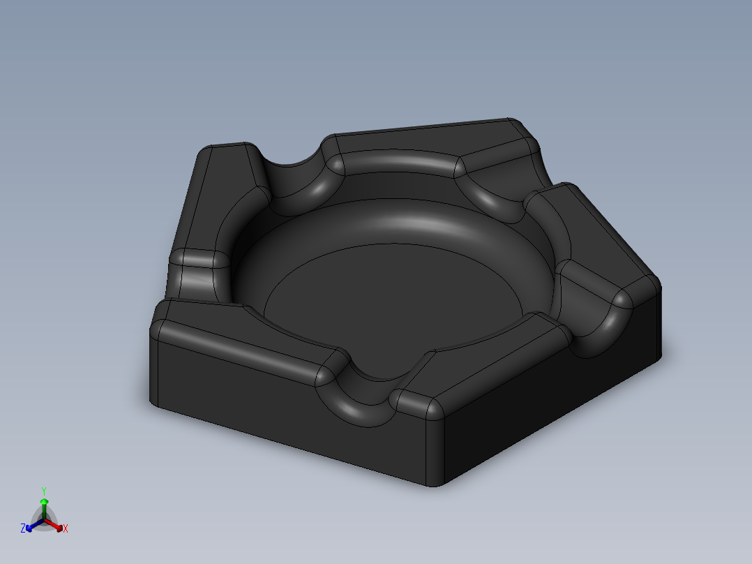 烟灰缸(21)正等轴测图