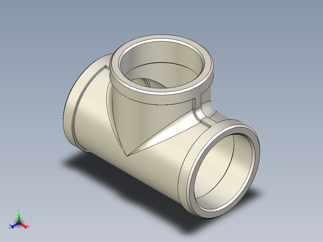 B3004474-等径三通 BSP 1_8 转 BSP 2主视图