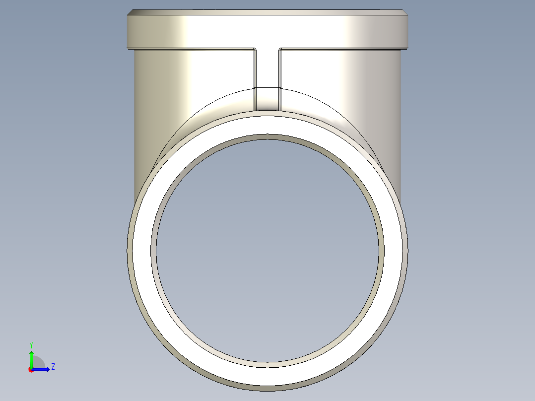 B3004474-等径三通 BSP 1_8 转 BSP 2左视图