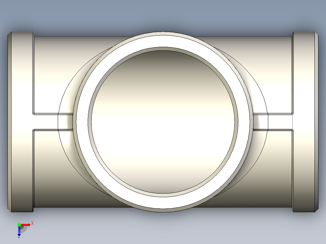 B3004474-等径三通 BSP 1_8 转 BSP 2俯视图