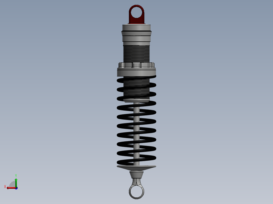 A0003247-汽车悬挂系统减震器后视图