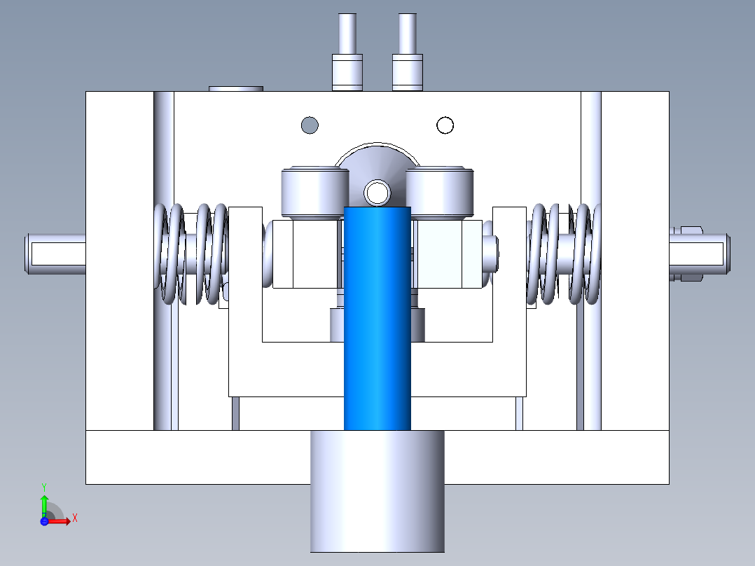 弹簧浮动夹紧前视图