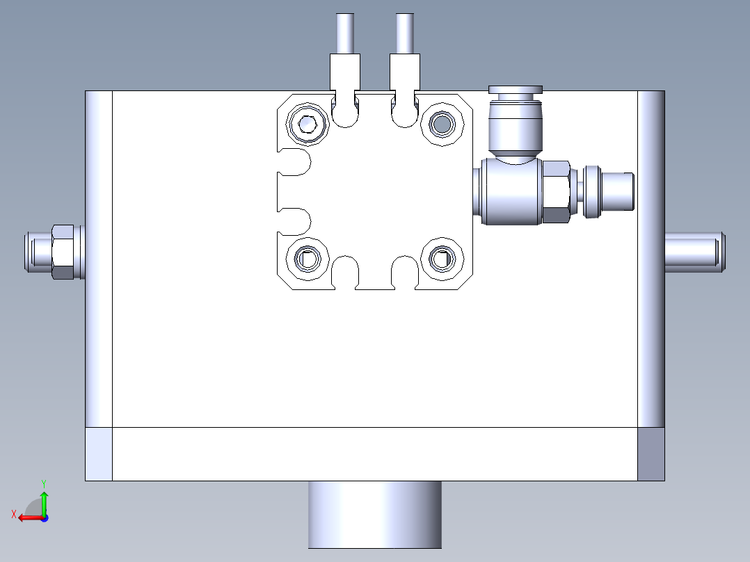 弹簧浮动夹紧后视图