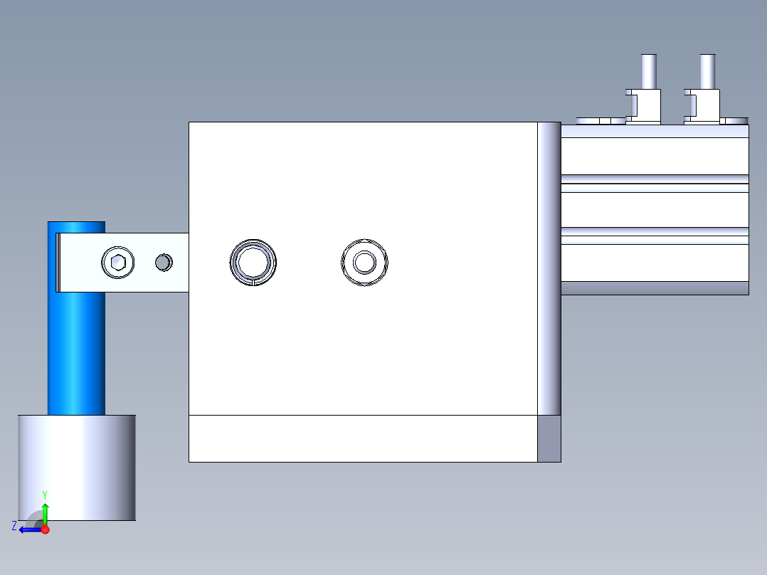 弹簧浮动夹紧右视图