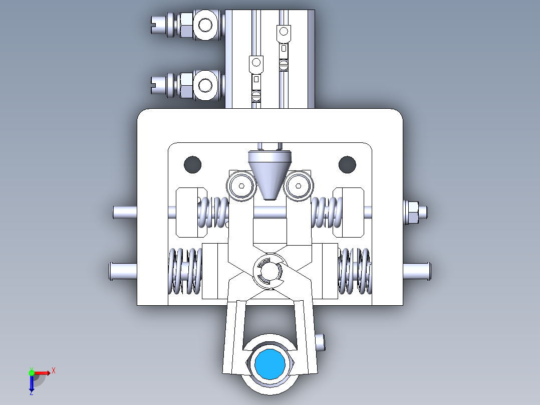 弹簧浮动夹紧俯视图
