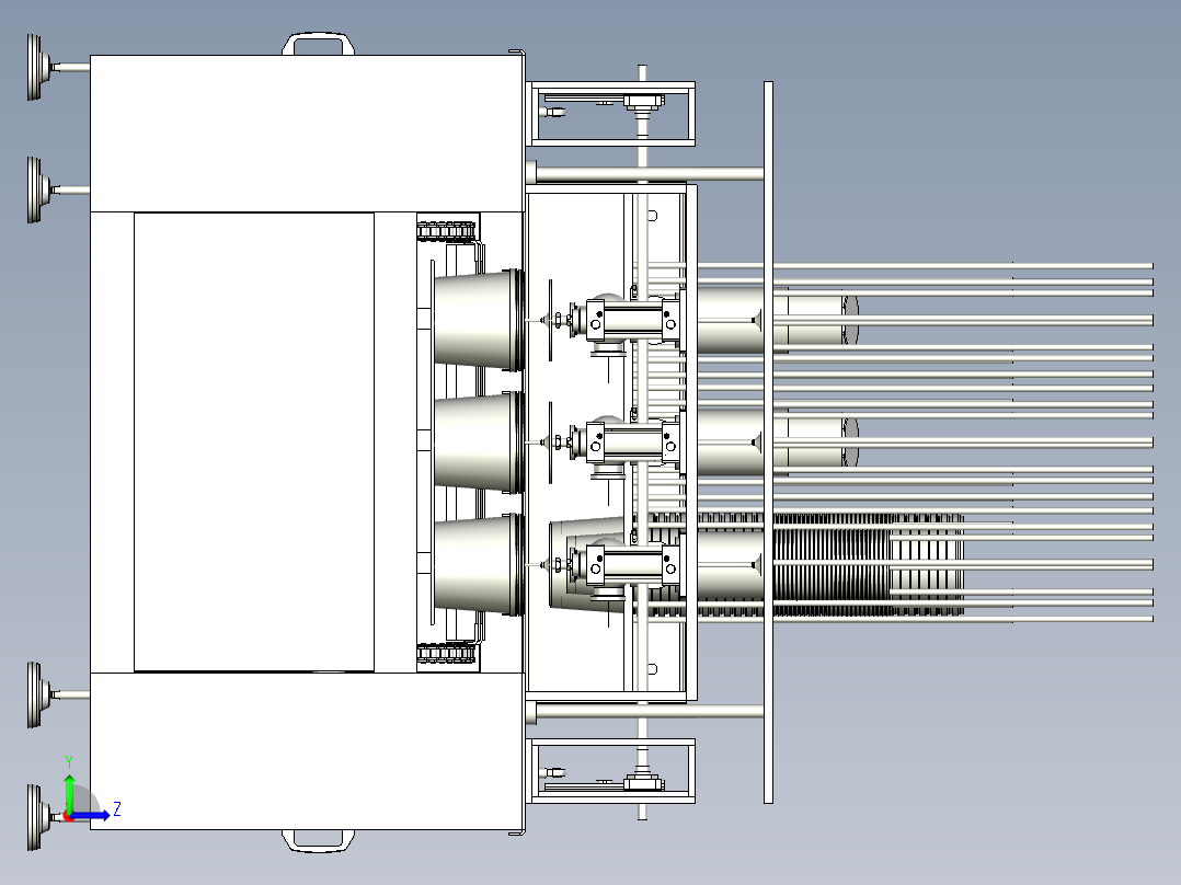 桶灌装机（PROE设计）左视图