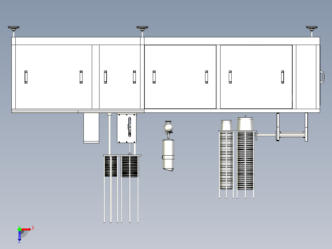 桶灌装机（PROE设计）俯视图