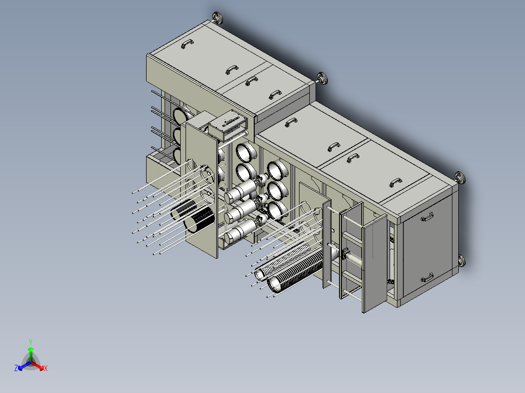 桶灌装机（PROE设计）正等轴测图