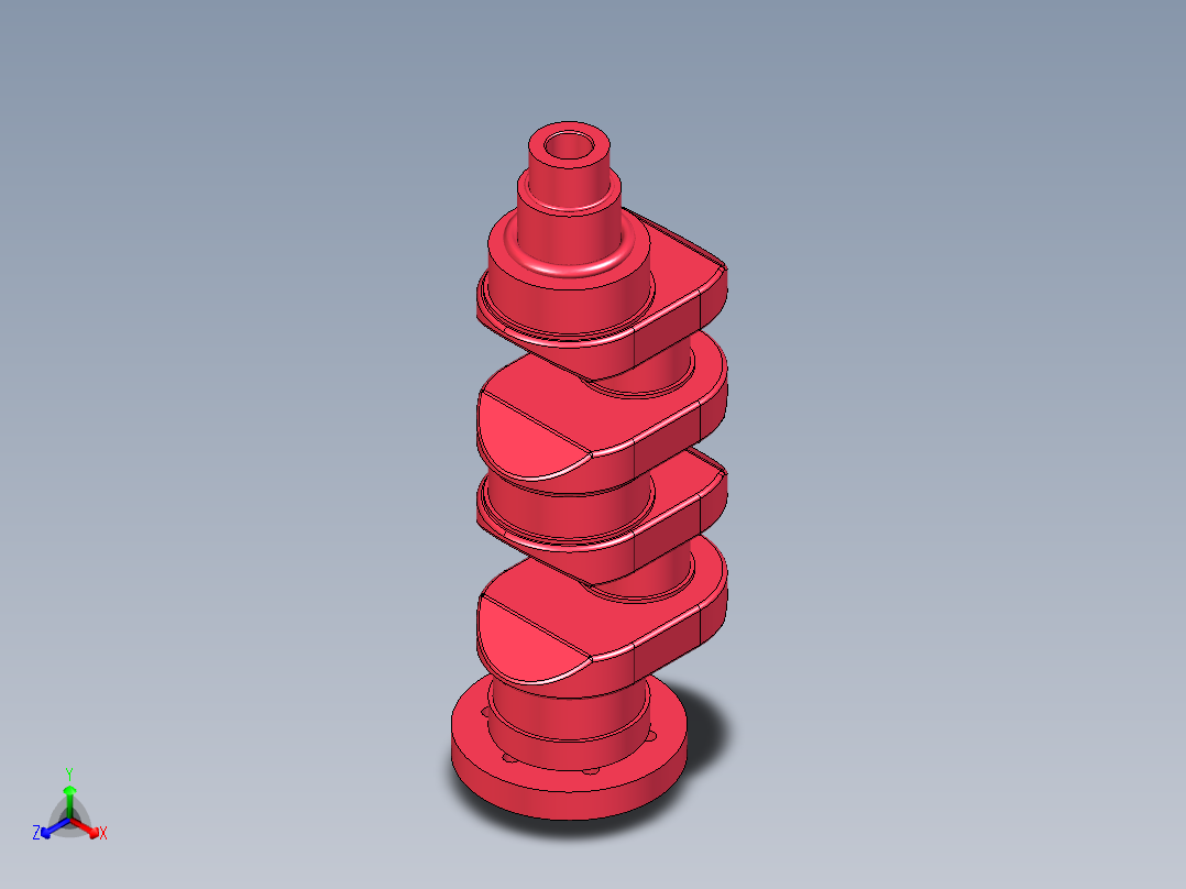 A0003908-两缸四冲程发动机曲轴