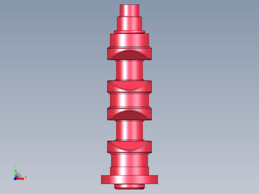 A0003908-两缸四冲程发动机曲轴前视缩略图