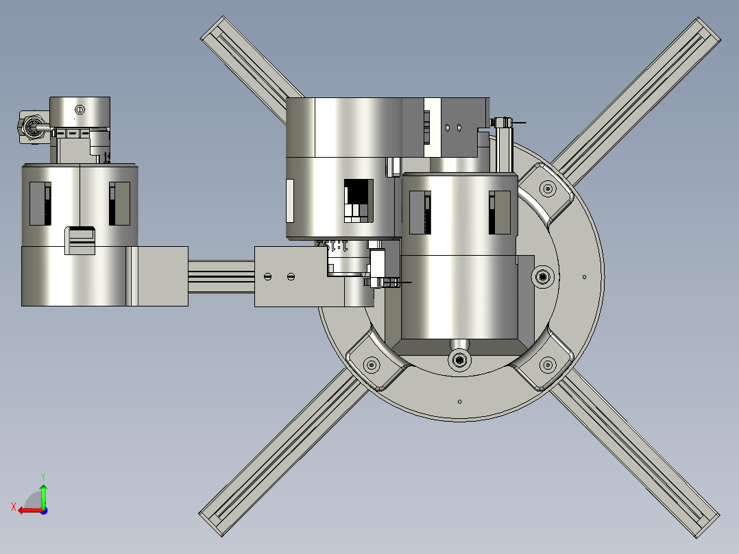 拟人化机器人后视图