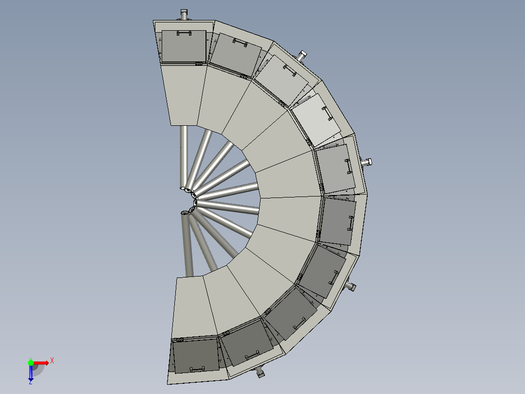 中医草药精准配方机俯视图