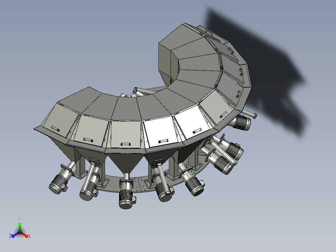 中医草药精准配方机正等轴测图