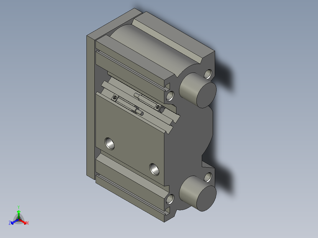 MGQM40-25-M9BL正等轴测图