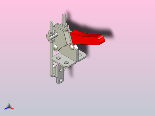TC4-4门闩式快速夹钳[TC4-4]正等轴测缩略图