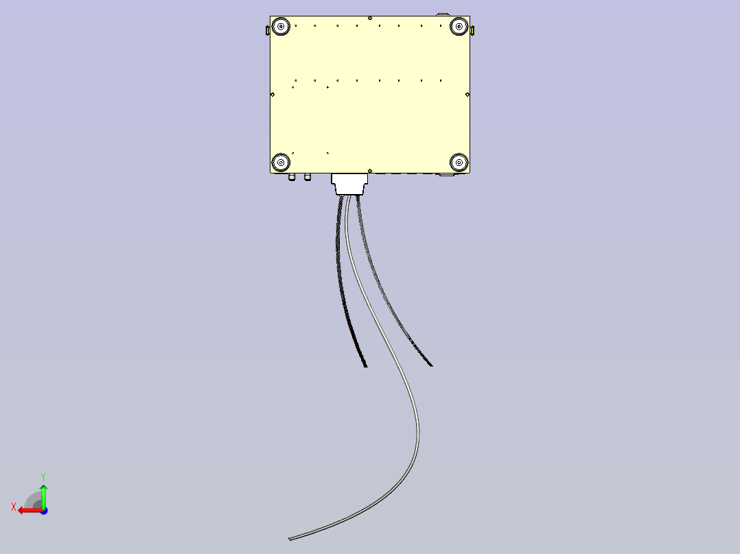 一款自动化拼板测试治具3D模型后视图