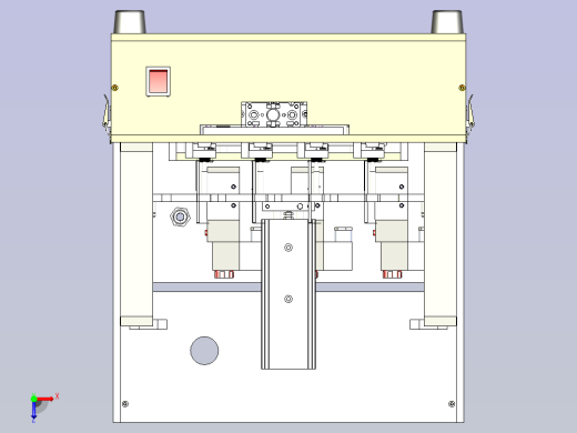 一款自动化拼板测试治具3D模型俯视缩略图