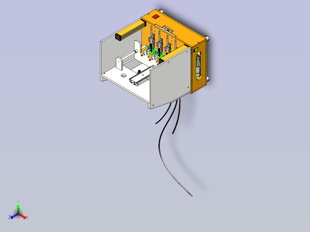 一款自动化拼板测试治具3D模型正等轴测图