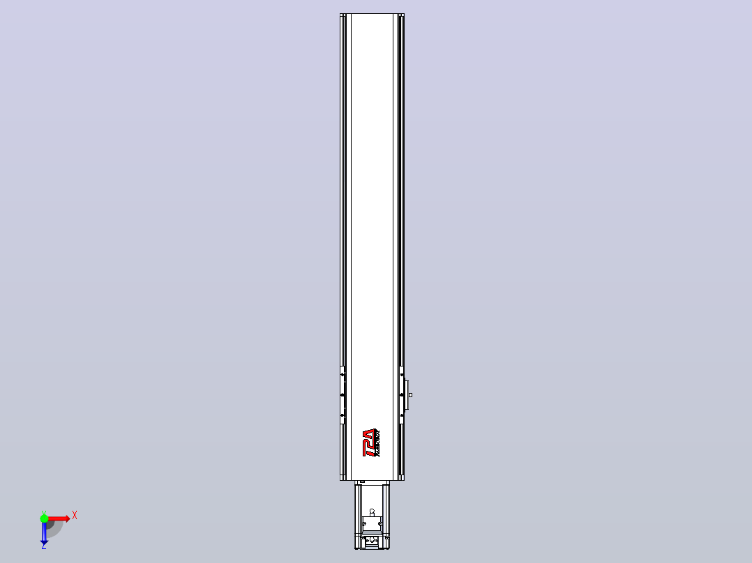 日规模组半封闭丝杆TPA-HNR-110D-1610C-L550-M-C-P40-N3俯视图
