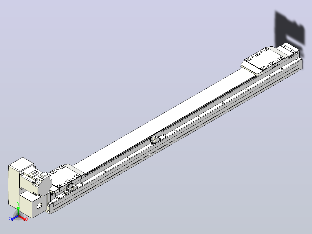 皮带直线轴双滑块型TPA-GCBS-80-P60-L350-LU-M20-N3主视图