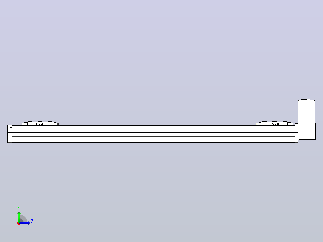 皮带直线轴双滑块型TPA-GCBS-80-P60-L350-LU-M20-N3左视图