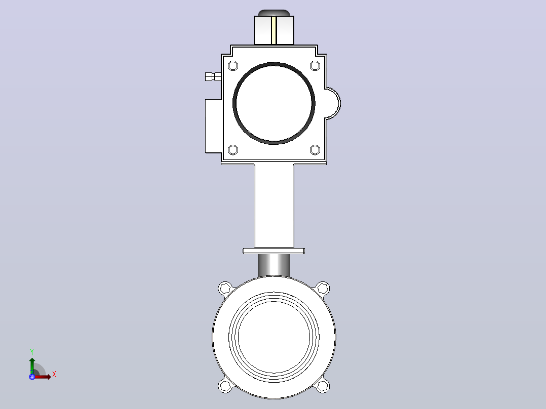 IQP-03气动卡式球阀[IQP-03-3s]前视图