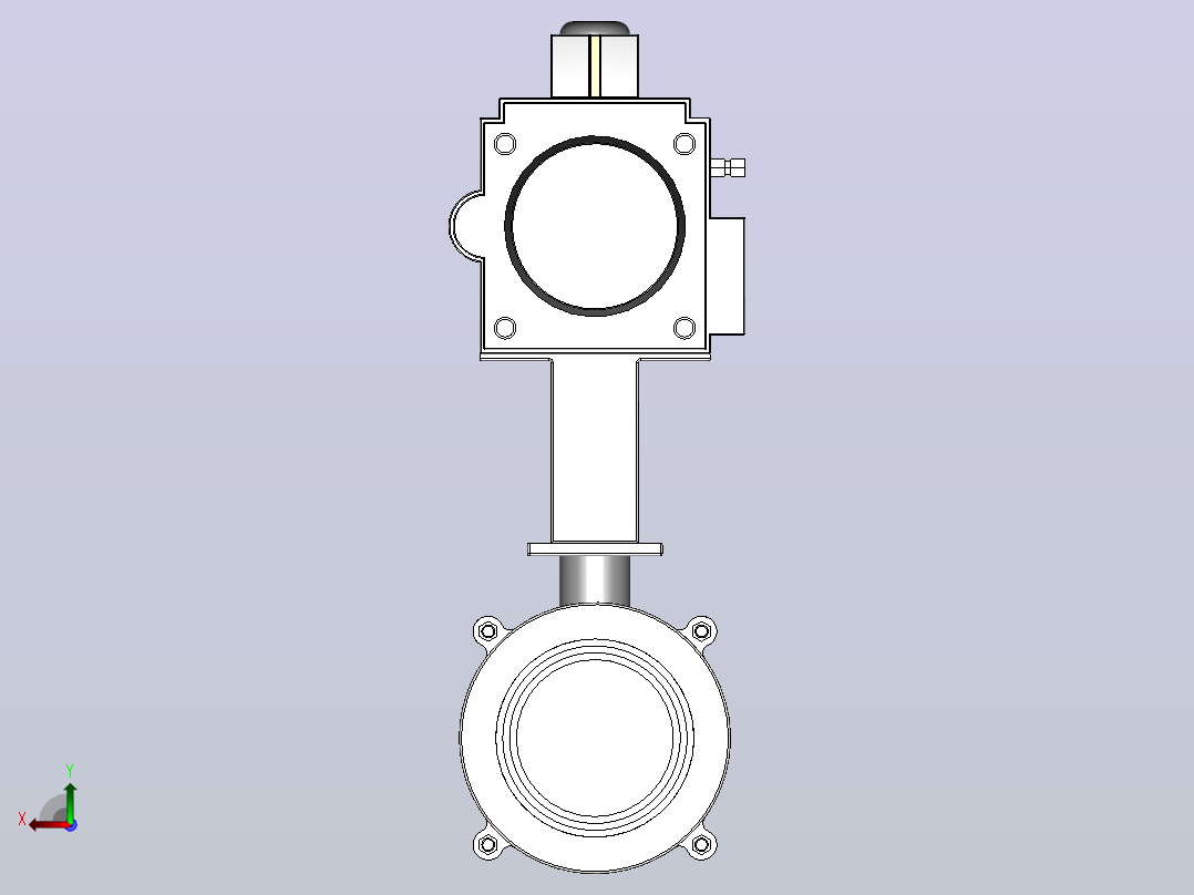 IQP-03气动卡式球阀[IQP-03-3s]后视图
