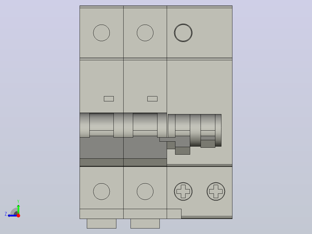 NB1L-40剩余电流动作断路器[NB1L-40~2PD1-0.3]右视图