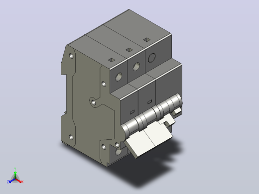 NB1L-40剩余电流动作断路器[NB1L-40~2PD1-0.3]正等轴测缩略图
