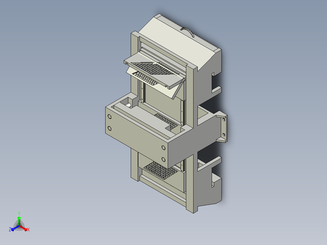 3D镜片裁片机床正等轴测图