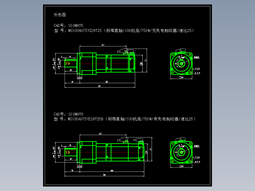 JSCC精研伺服减速电机CAD 100MHT5 100MHT6缩略图