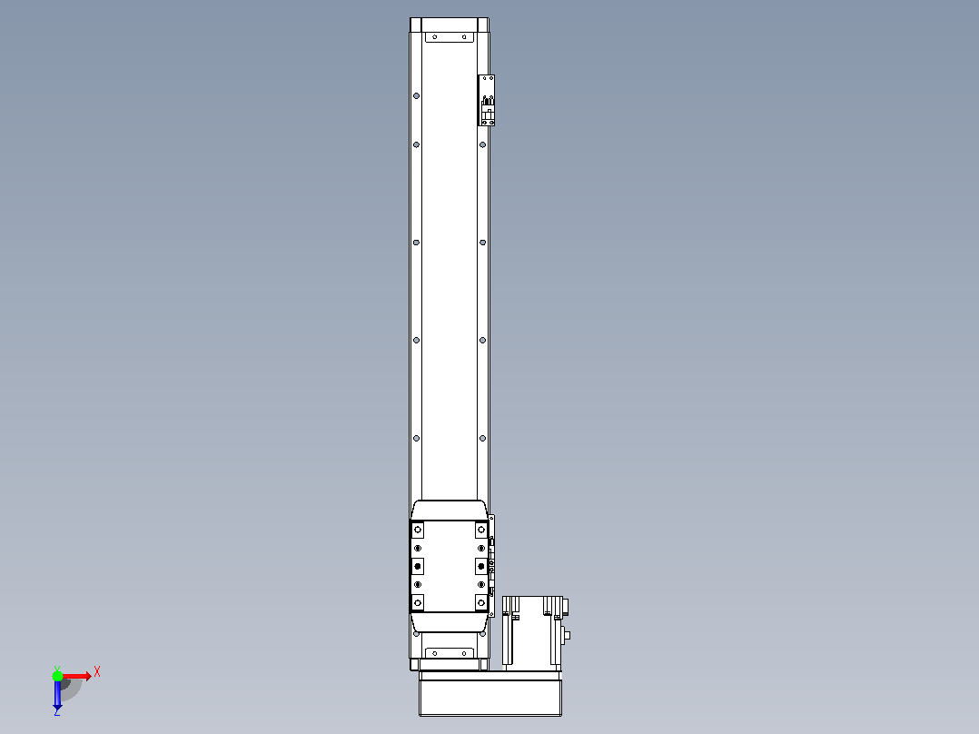 滚珠丝杠直线轴内置导轨TPA-GCR-80-1610C-L450-ML-M40-N3俯视图