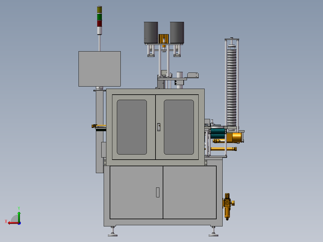 轴承自动合套机3D图纸H512 K349后视图