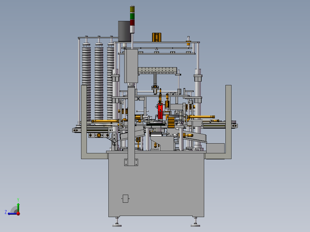 轴承自动合套机3D图纸H512 K349右视图