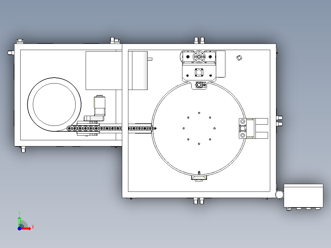 自动送料锁螺丝机 SW设计3D模型前视图