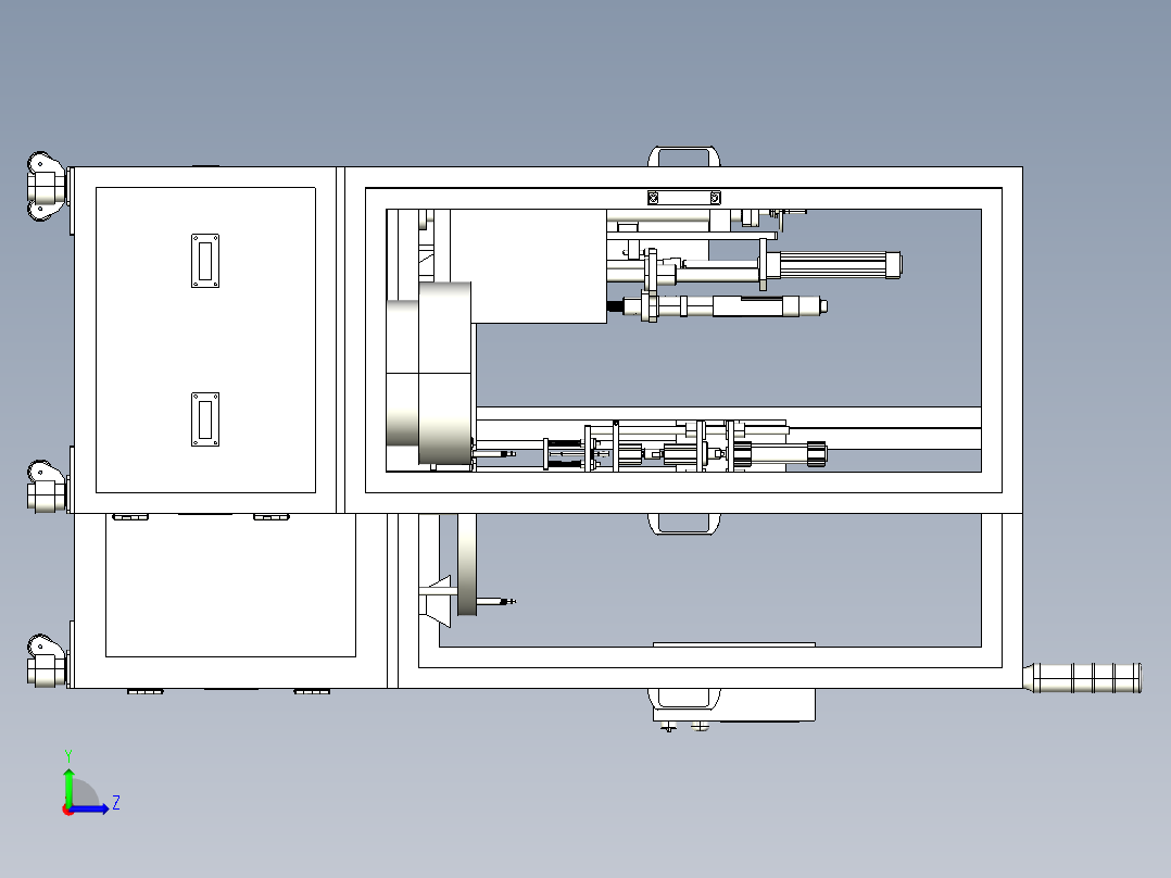 自动送料锁螺丝机 SW设计3D模型左视图