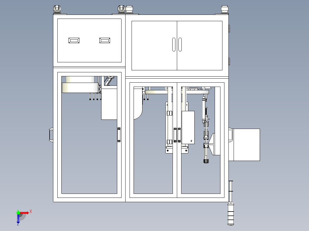 自动送料锁螺丝机 SW设计3D模型俯视图