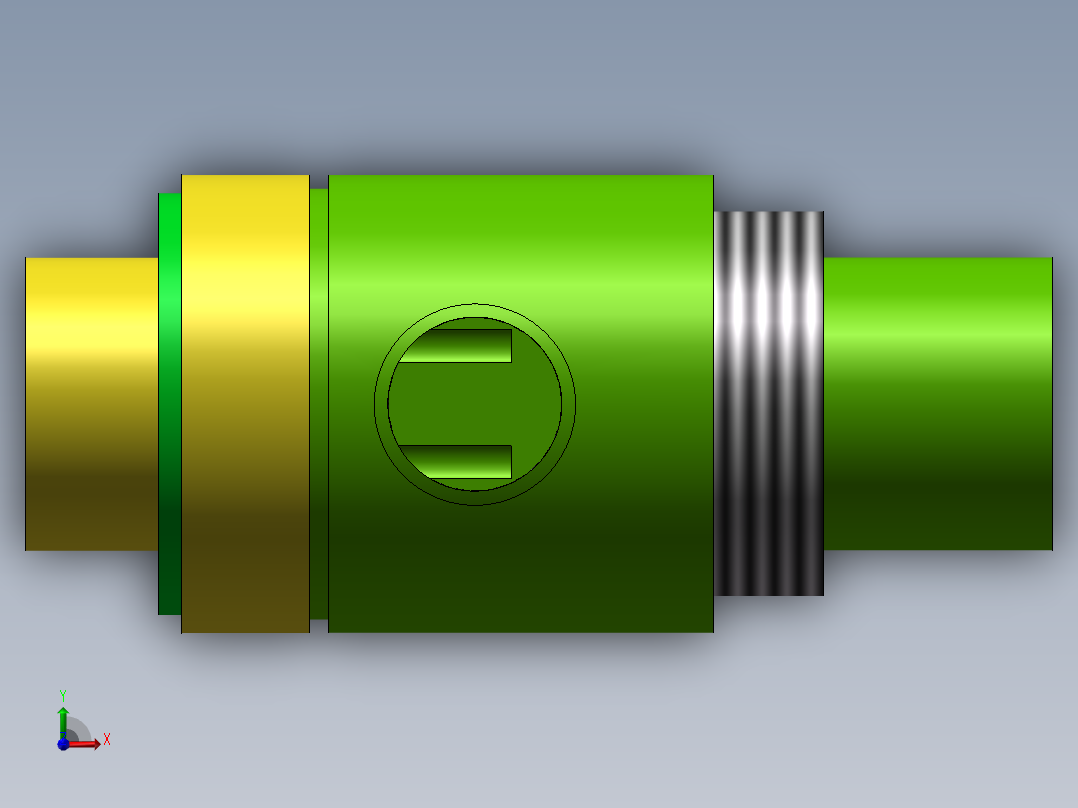 塑料颗粒运输器3D模型前视图