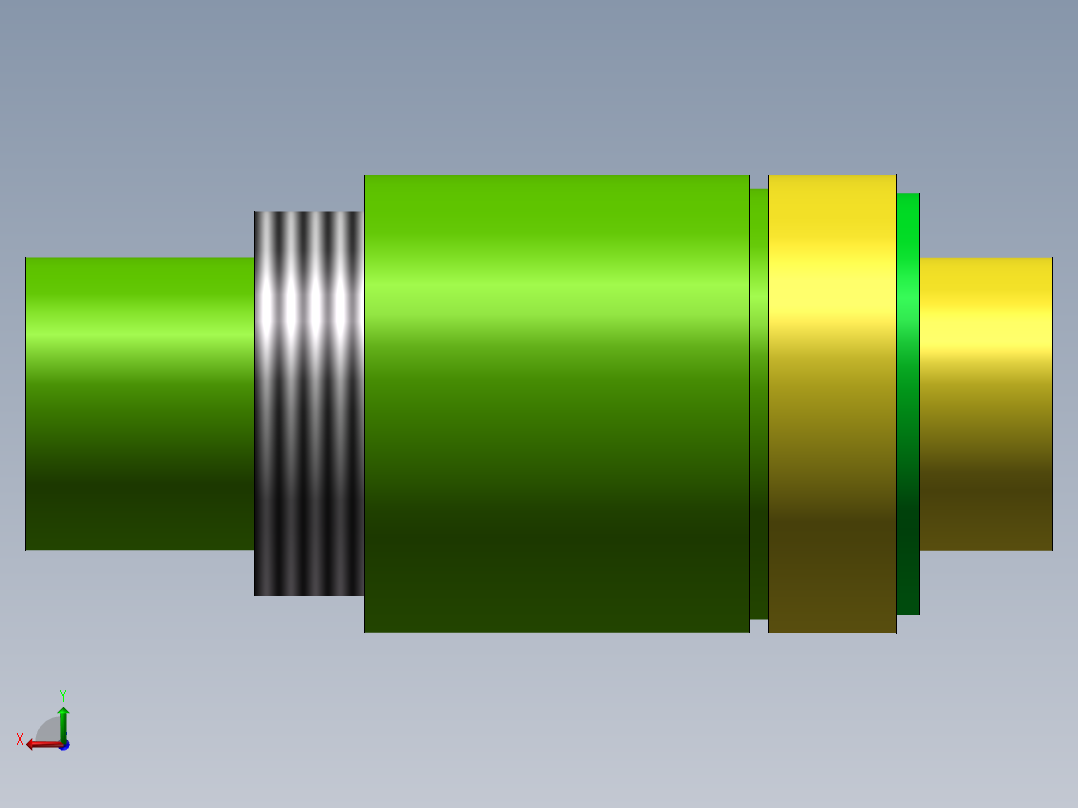 塑料颗粒运输器3D模型后视图